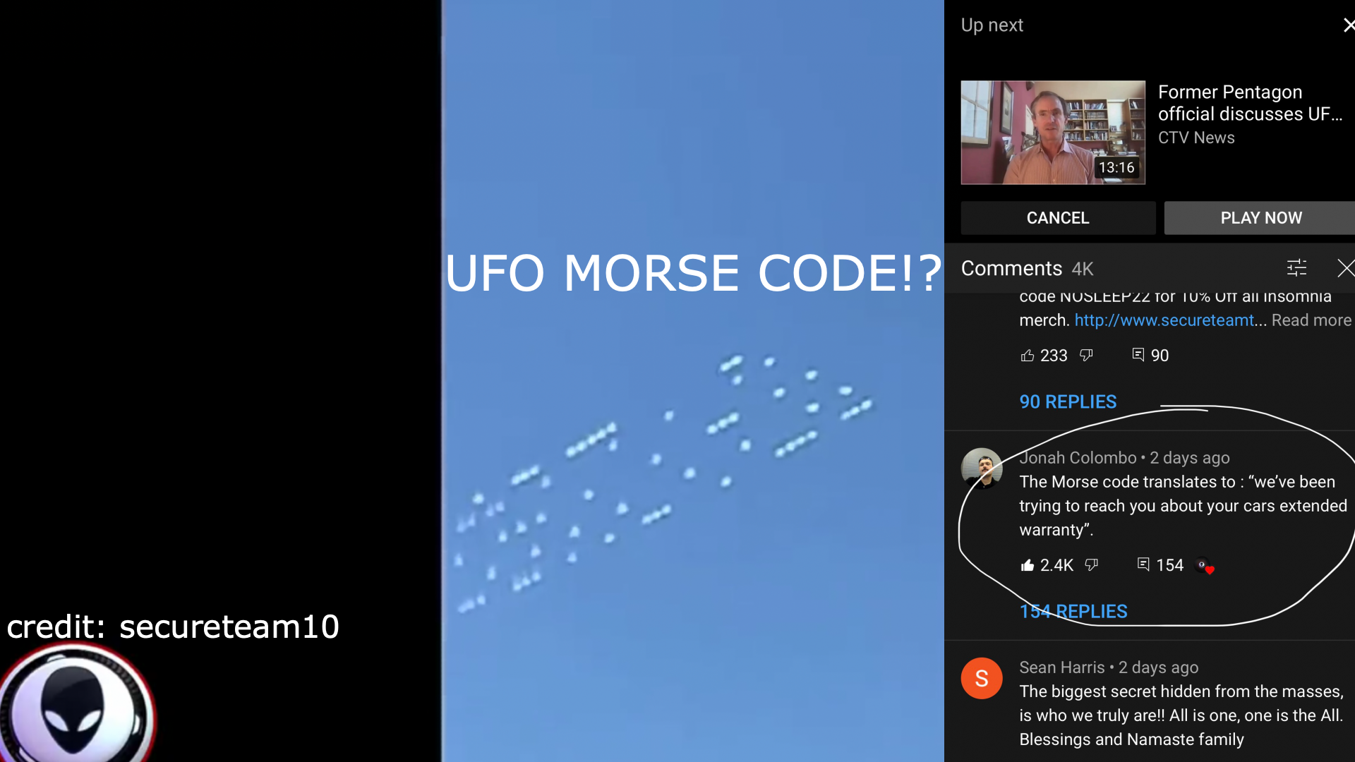 UFO Morse Code?