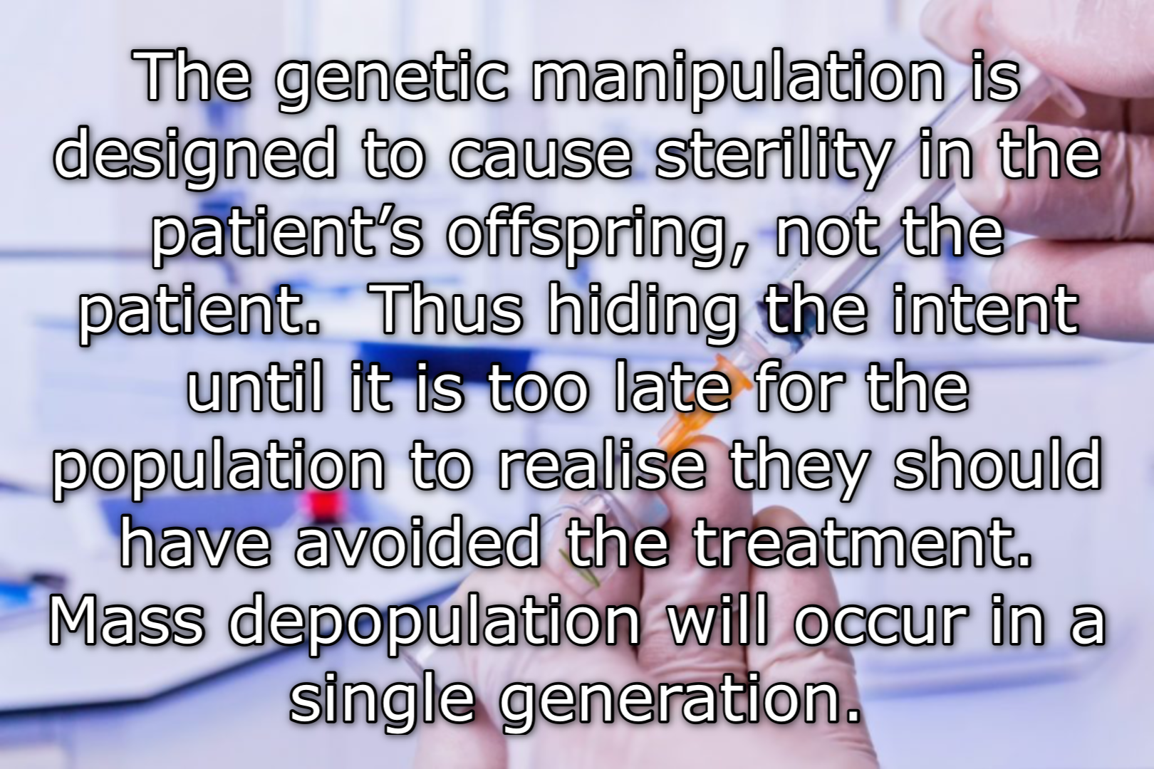 Depopulation through sterilisation